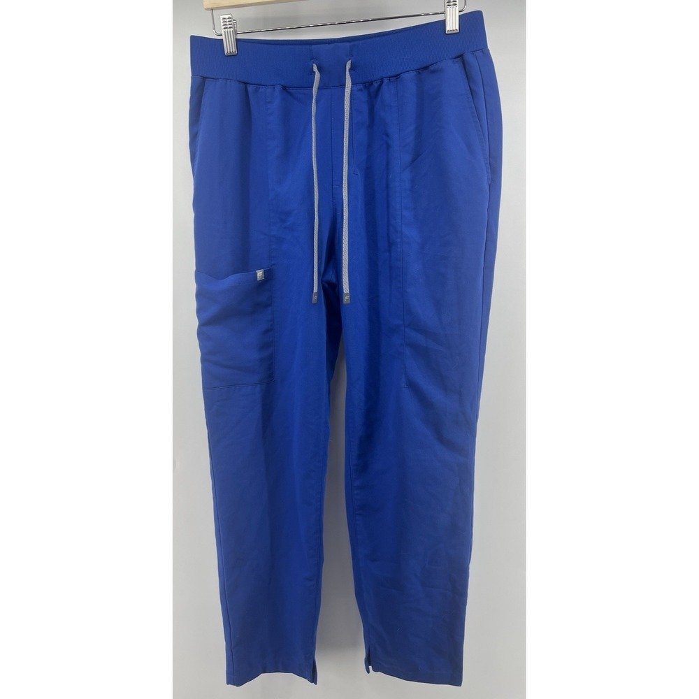 Fabletics Ion Scrub Pants Large Royal Blue 32 29.5" Inseam Stretch Polyblend